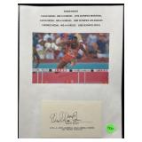 Edwin Moses cut autograph W/COA