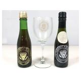 2 White House Sealed Mini Champagne Bottles.