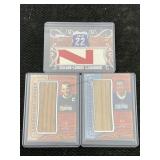 Mixed lot of hockey game used hockey stick cards
