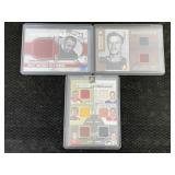 Mixed lot of hockey game used jersey cards