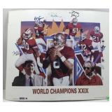 Autographed San Francisco 49ers poster board