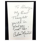 Arlene Martel Handwritten & Signed Note W/COA