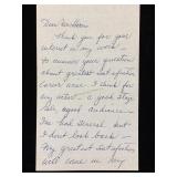 Logan Ramsey Handwritten & Signed Letter