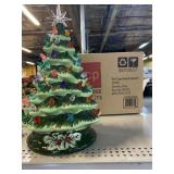 Porcelain X-mas tree lights up, with box