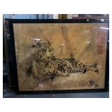 Large Tiger wall art, approx 51x39in