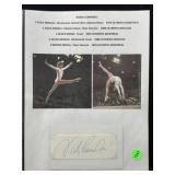 Nadia Comaneci cut autograph W/COA