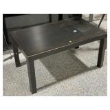 Dark coffee table, approx 22x35x18in