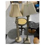 2 Floor Lamps W/Shades. Approx 65in