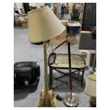 Floor Lamp W/Base & One With Retractable Arm