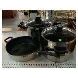 Ultrex II Pots with Lids and Pan.
