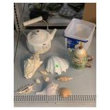 Vintage Victorian tea pot and sea shells