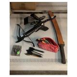 Ninja Sword, sling shot and dart gun with darts