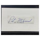Pat McCormick cut autograph W/COA