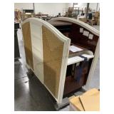 White and Beige pool podium POS from high end