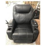 Black electric recliner, missing power cord
