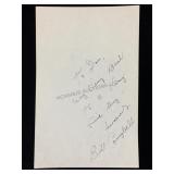 Bill Campbell Handwritten & Signed Letter