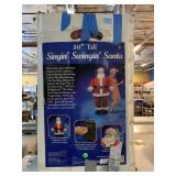 50 inch Tall Singing Swinging Santa in Box.