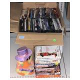 DVDS Large box and stuffed  duck good titles