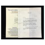 Arnold Moss Signed Typewritten Letter w/ COA