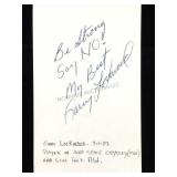 Gary Lockwood Signature Card W/COA