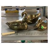 Vintage Bronze ducks and knife sharpener