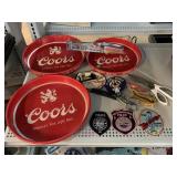 Sew on Patches, Coors Beer Tin Trays, and More.