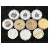 Commemorative Silver-plated Tokens & More, Incl.