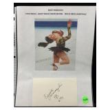 Kristi yamaguchi cut autograph W/COA