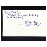 John Wheeler Signed & Inscribed Notecard