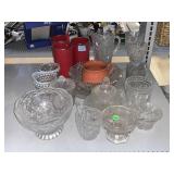Cut Decorated Crystal glass bowls cups and others