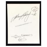 Sabrina Scharf Handwritten Signed Star Trek Note