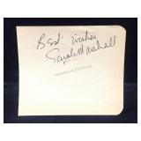 Sarah Marshall Signature Card