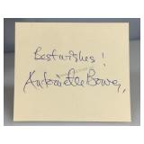 Antoinette Bower Signature Card W/Coa