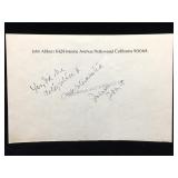 John Abbott Handwritten & Signed Note On
