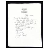 Julie Parrish Handwritten & Signed Note On