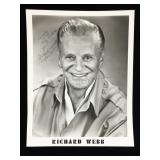 Richard Webb Signed & Inscribed 8x10 Photo
