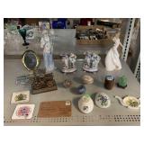 Porcelain figurines, stone eggs and more
