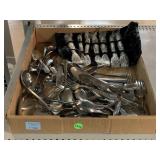 Mix silverware spoons forks some silverware