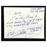 Dick Scotter Handwritten & Signed Notecard W/Coa