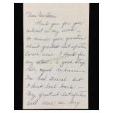 Logan Ramsey Handwritten & Signed Letter