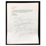 Lezlie Dalton Handwritten and Signed Note to Fan.