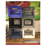 5 empty crates
