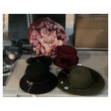 Womenï¿½s Evening Hats and Storage Box.
