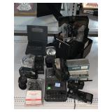 Vintage cameras, tape recording, Sony CD portable