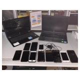 Laptops Hp, iPhones and android untested as is
