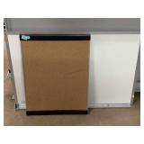 Hanging Corkboard and Dry Erase Board.