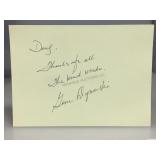 Gene Dynarski Signed & Inscribed Signature Card