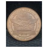 1 Oz Pure Copper, Canada Maple Leaf Design Token