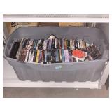 Large Storage Container of DVDï¿½s, CDï¿½s, and More.