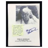 Morgan Woodward Signed & Handwritten Note